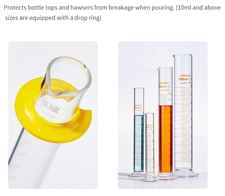 High Quality Lab Use Glassware Graduated Borosilicate Glass Measuring Cylinder