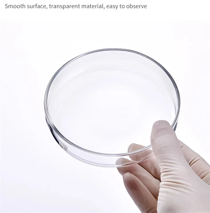 Plant Tissue Culture Supplies Laboratory Sterile Plastic Transparent Petri Dishes 90*15mm