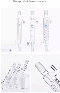 Tubo condensatore a sfera di serpente dritto per condensatore in vetro Allihn di vendita calda dei produttori